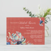 Cute Floral Red Vrijgezellenfeest Kaart (Staand voorkant)