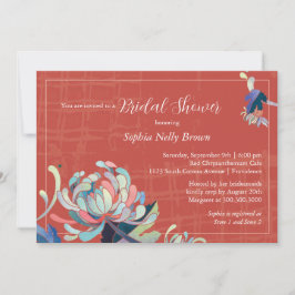 Cute Floral Red Vrijgezellenfeest Kaart