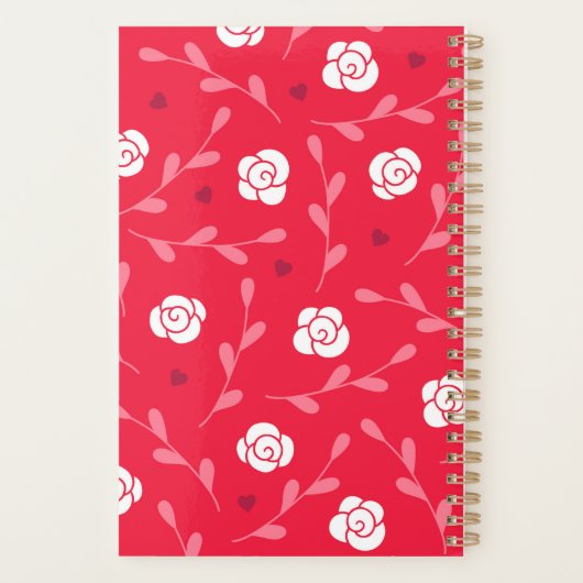 Cute Floral Roos Planner (Achterkant)