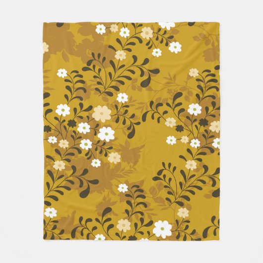 Cute floral seamless pattern on musterabstract,art fleece deken (Voorkant)
