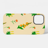 Cute floral seamless pattern with hand-drawn illus iPhone hoesje (Achterkant horizontaal)