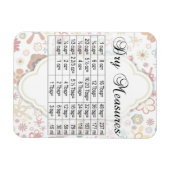 Cute Floral Shaped Pattern Dry Measure Equivalents Magneet (Horizontaal)