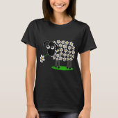 Cute Floral Sheep Design T-shirt (Voorkant)
