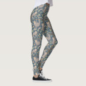 Cute Floral Sloth Pattern Leggings (Rechts)