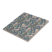 Cute Floral Sloth Pattern Tegeltje (Zijkant)