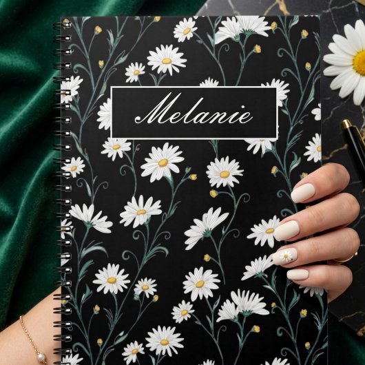 Cute Floral Spring Daisy Personalized Notitieboek