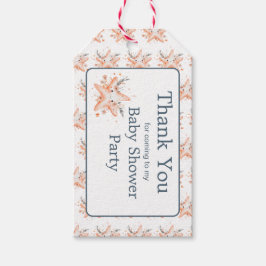 Cute Floral Starfish Baby Shower Cadeaulabel