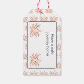 Cute Floral Starfish Baby Shower Cadeaulabel (Achterkant)