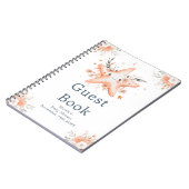 Cute Floral Starfish Baby Shower Guest Book Notitieboek (Linkerzijde)