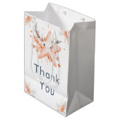 Cute Floral Starfish Baby Shower Medium Cadeauzakje (Voorkant Gekanteld)