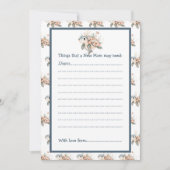 Cute Floral Turtle Baby Shower Kaart (Voorkant)