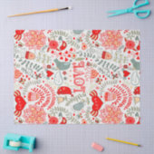 Cute Floral Valentijns  Design Tissuepapier (Craft)