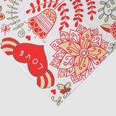 Cute Floral Valentijns  Design Tissuepapier (Detail)