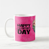 Cute Floral Valentijnsdag Persoonlijke koffie Mok (Links)