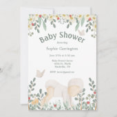 Cute Floral Waterverf Baby shower Kaart (Voorkant)