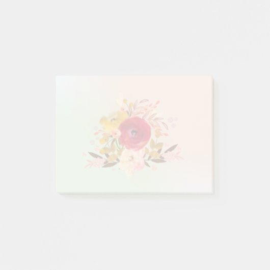 Cute Floral Waterverf Bouquet Post-it® Notes (Voorkant)