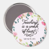 Cute Floral Waterverf leraar waardering Magneet (Voorkant / Achterkant)