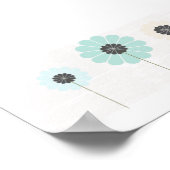 Cute Floral Wedding Baby Nursery Poster (Hoek)