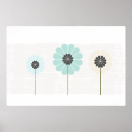 Cute Floral Wedding Baby Nursery Poster