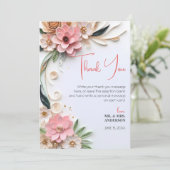 Cute Floral Wedding Lijst Abstract Paper Quilling Bedankkaart (Staand voorkant)