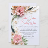 Cute Floral Wedding Lijst Abstract Paper Quilling Kaart (Voorkant / Achterkant)