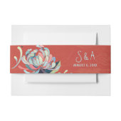 Cute Floral Wedding Monogrammen Uitnodigingen Wikkel (Voorkant Voorbeeld)