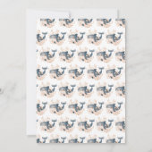 Cute Floral Whale Baby Shower  Bedankkaart (Achterkant)