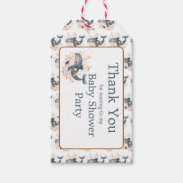 Cute Floral Whale Baby Shower Cadeaulabel