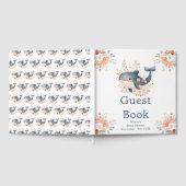 Cute Floral Whale Baby Shower Gastenboek (Volledig)