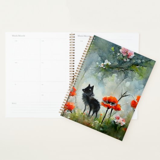 Cute floral wild animal planner (Display)