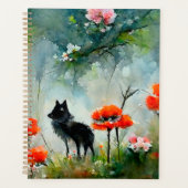 Cute floral wild animal planner (Voorkant)