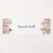 Cute Floral Wild Flowers Name Yoga Mat (Voorkant (horizontaal))