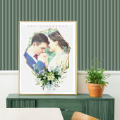 Cute floral wreatfoto lijst canvas afdruk
