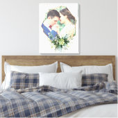 Cute floral wreatfoto lijst canvas afdruk (Insitu (Slaapkamer))