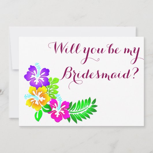 Cute Floral zal je mijn Bridesmaid zijn Kaart (Voorkant)