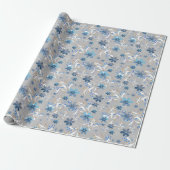 Cute florale patroon, bloemen, bloempatroon cadeaupapier (Uitgerold)
