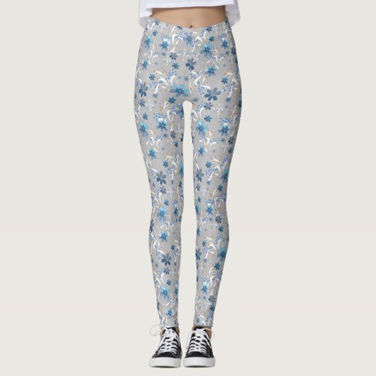 Cute florale patroon, bloemen, bloempatroon leggings (Voorkant)