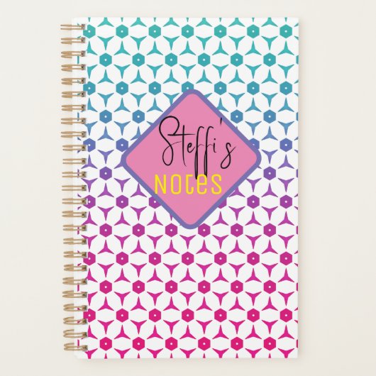 Cute florale patroon gepersonaliseerde planner (Voorkant)