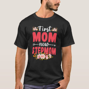 Cute Florals First Mam Nu Stepmamoeder Baby Mother T-shirt