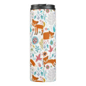 Cute flores en bloespatroon thermosbeker (Achterkant)