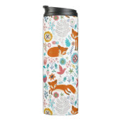 Cute flores en bloespatroon thermosbeker (Geroteerd rechts)