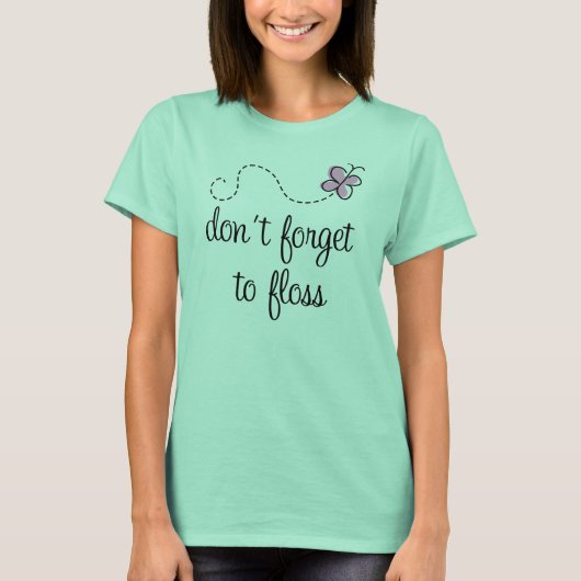 Cute Floss Design Dentist T-shirt (Voorkant)