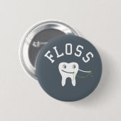 Cute Floss Tooth Ronde Button 5,7 Cm (Voorkant /achterkant)