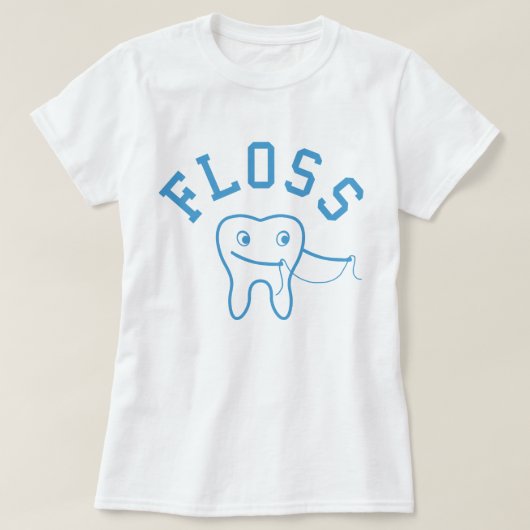 Cute Floss Tooth T-shirt (Design voorkant)