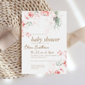 Cute Flower Baby Shower Feest Moderne Baby Shower  Kaart