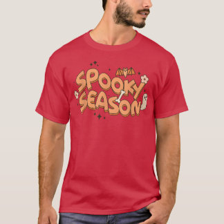 Cute Flower Bat en Ghost Spooky Season Funny Hall T-shirt