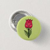 Cute Flower Character Girly Ronde Button 3,2 Cm (Voorkant /achterkant)