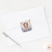 Cute Flower-Crown Fairy Sticker (Envelop)