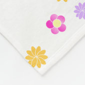 Cute flower crown Unicorn Baby milestone Fleece Deken (Hoek)