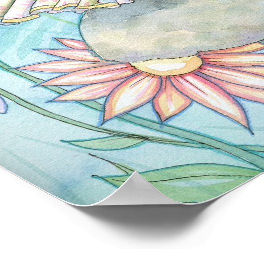 Cute Flower Fairy Art Poster van Molly Harrison (Hoek)